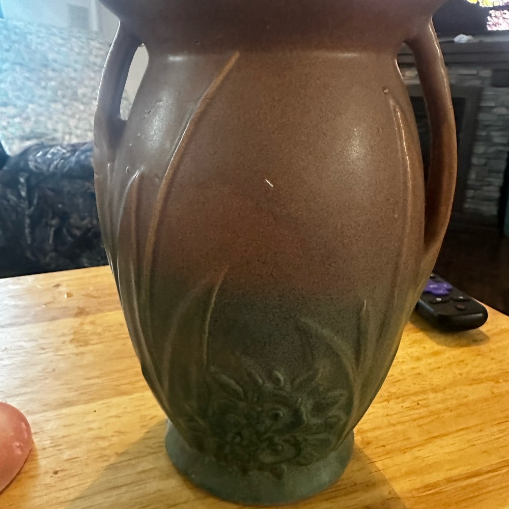 Elegant Brown and Green Vase